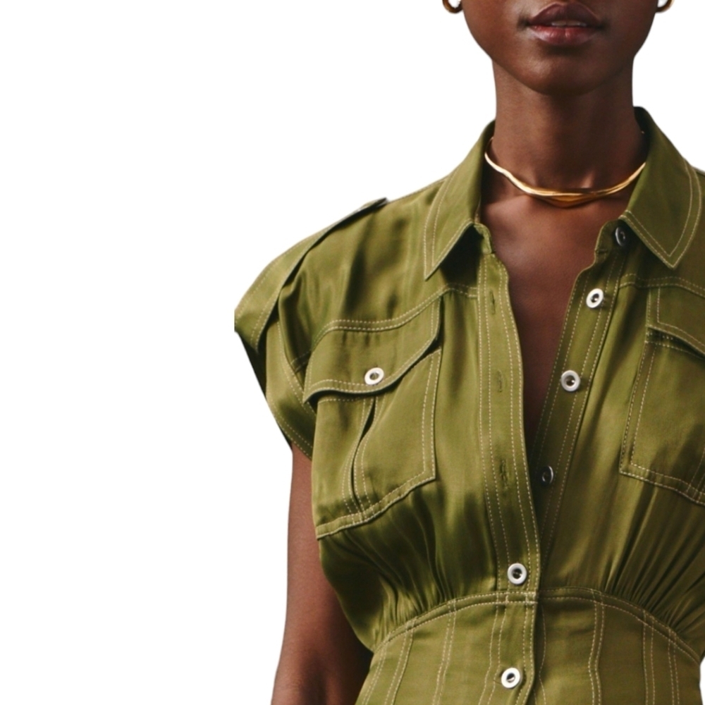 Anthropologie Olive Green Jumpsuit - Picture 5 of 14